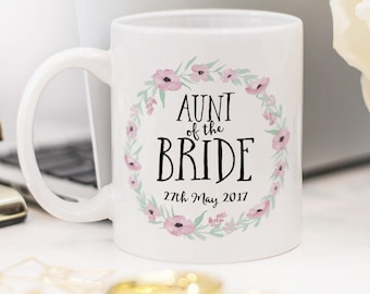 Tante der Braut-Tasse: Blumenhochzeitsgeschenk