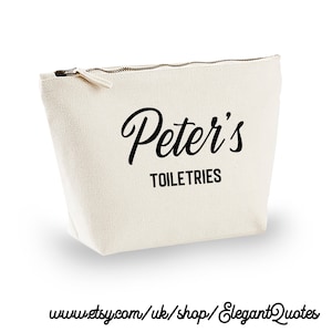 Trousse de toilette personnalisée | Cadeau pour lui | Cadeau d'anniversaire | Cadeau garçons d'honneur | Pochette de voyage personnalisée | Trousse de toilette pour homme