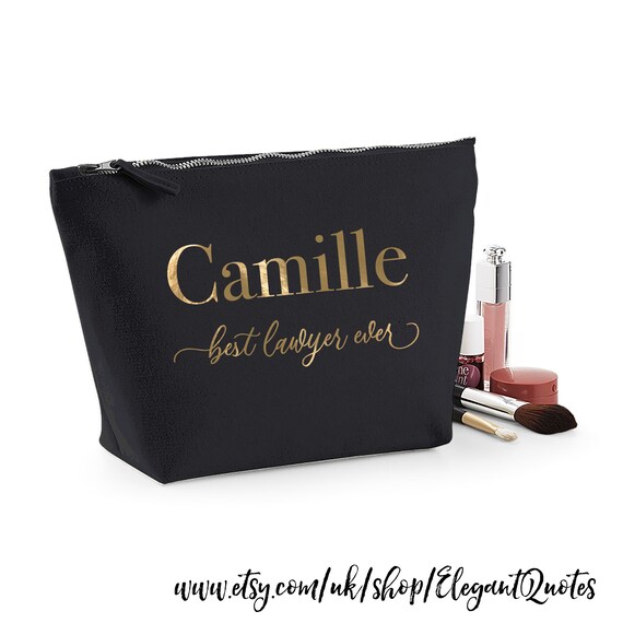 Make-up-Tasche Für Anwälte – 35x40 Cm, Leinen, Mit Anwaltsspruch, Perfekt Als Geschenk Für Juristen