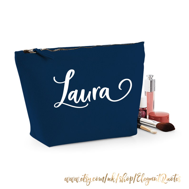 Regalo personalizado para hermanastra bolsa de maquillaje personalizada imagen 2