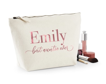 Auntie gift - personalised makeup bag