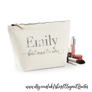 Auntie gift personalised makeup bag image 4