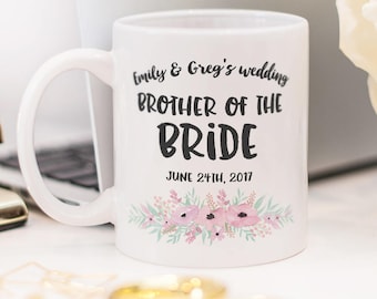 Tazza "Fratello della sposa": bomboniera di nozze, regalo di compleanno
