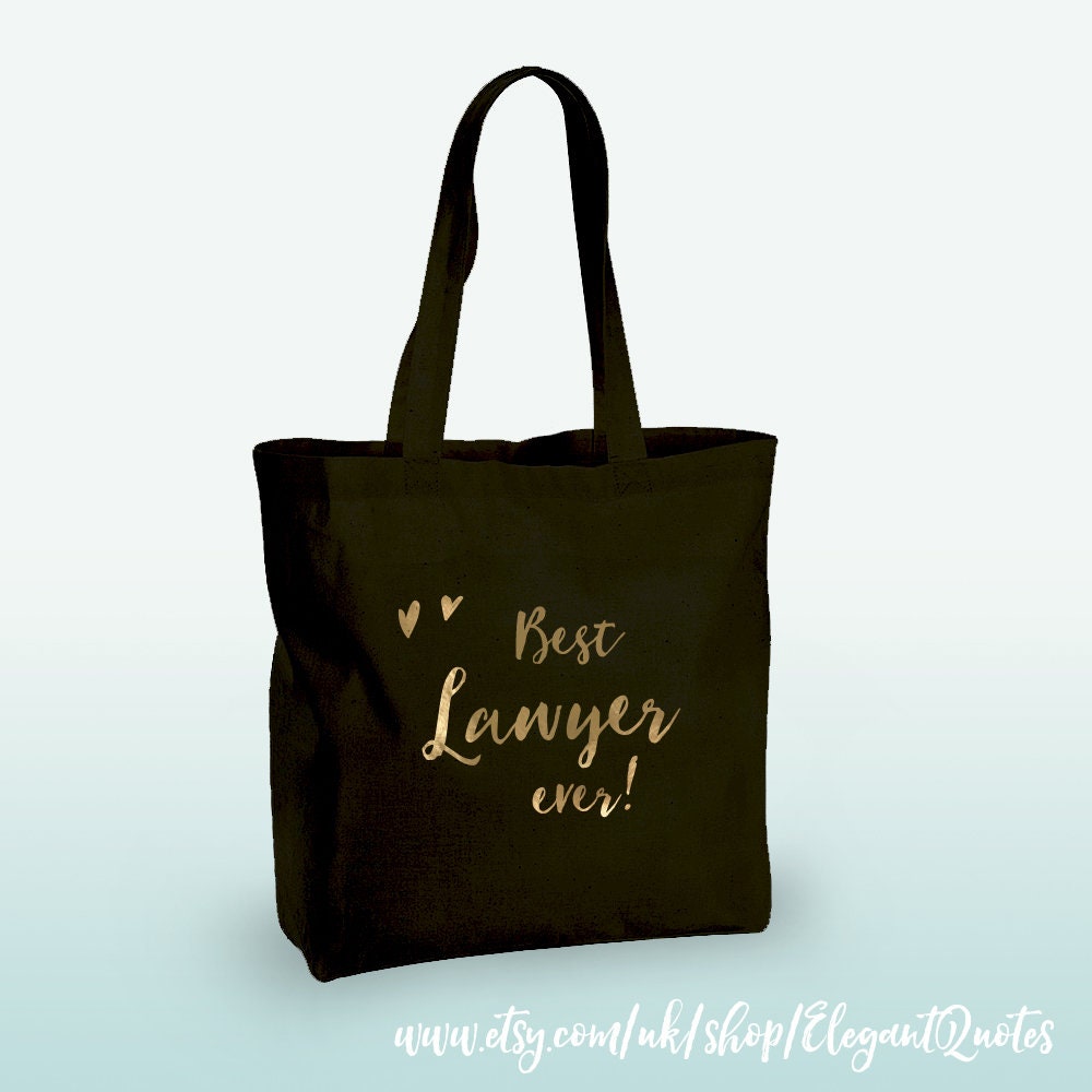Lawyer gift 100 cotton tote bag for lawyer with gold Etsy