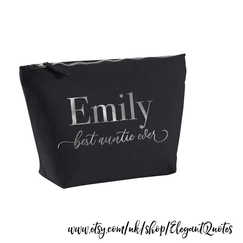 Auntie gift personalised makeup bag image 2