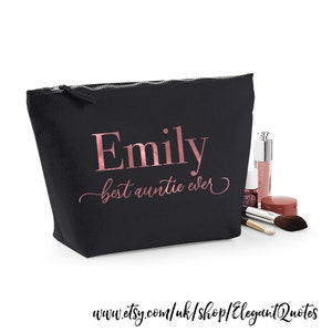 Auntie gift personalised makeup bag image 5