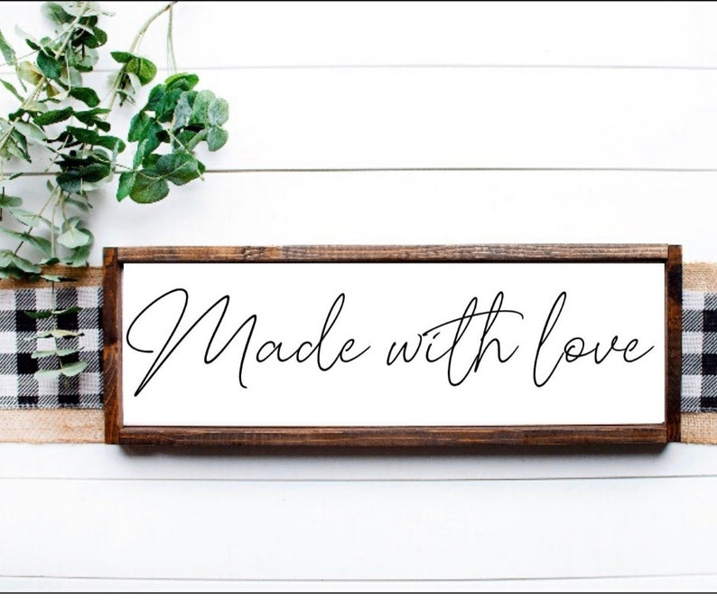 Made With Love Sign // Kitchen Sign // Kitchen Decor // Etsy