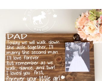 Father of the Bride Wood Sign // Father of the Bride // Father of the Bride gift // Wedding gift // Wedding poem // Wedding picture frame