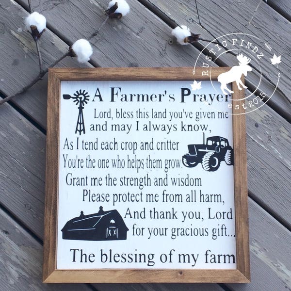 Farmer's Prayer Sign // Farmer's Prayer Wood Sign // Farmhouse Sign // Farmhouse Decor // Farmer's wood sign // Farmer's sign