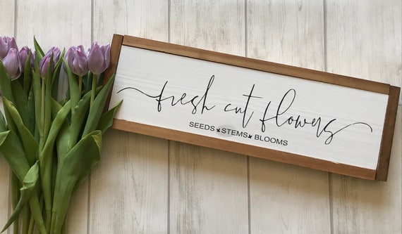 Flores frescas cortadas // Decoración de flores // letrero de - Etsy México Flores frescas cortadas // Decoración de flores // letrero de - Etsy México