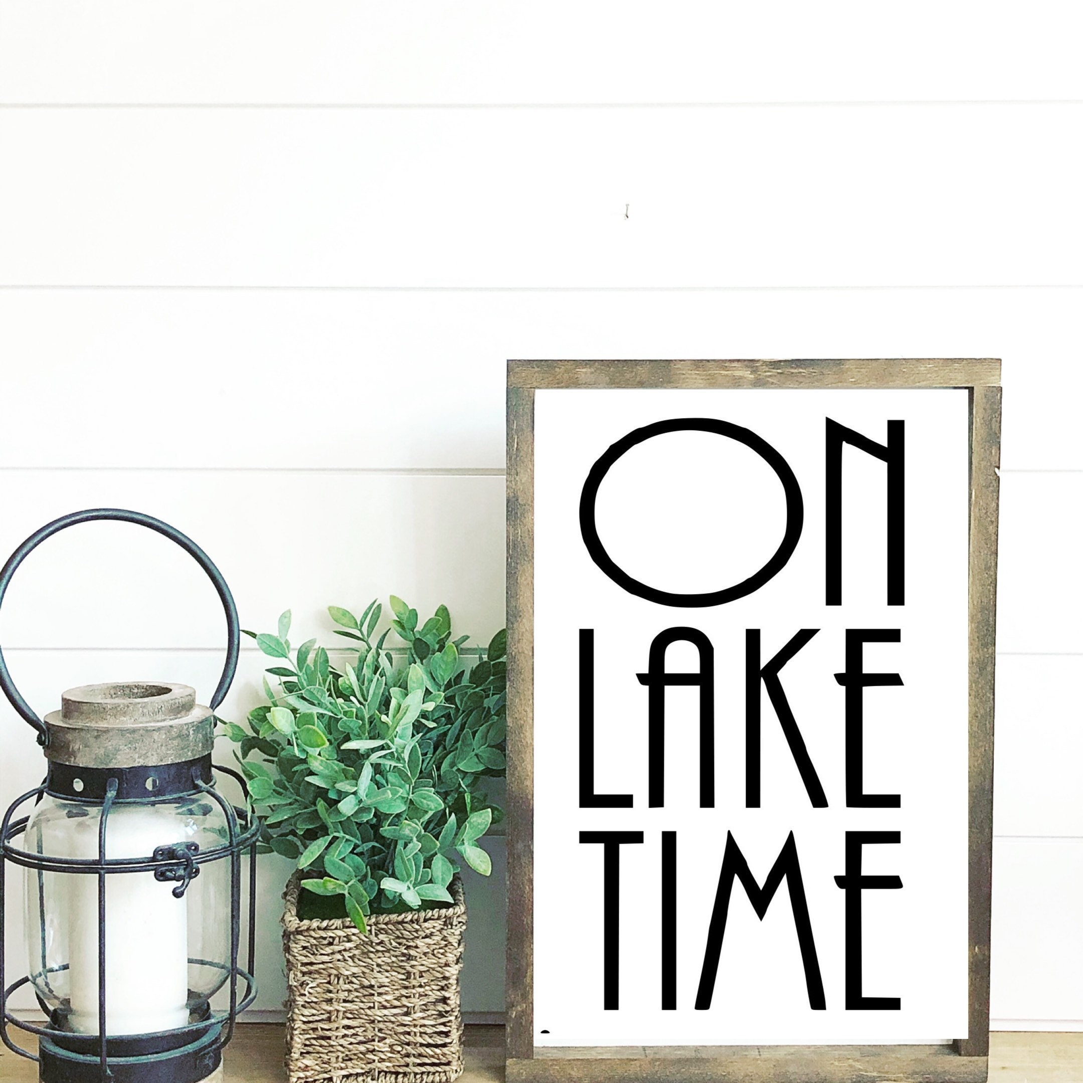 Lake Decor // Lake Sign // Lake House Sign // on Lake Time // Etsy Canada