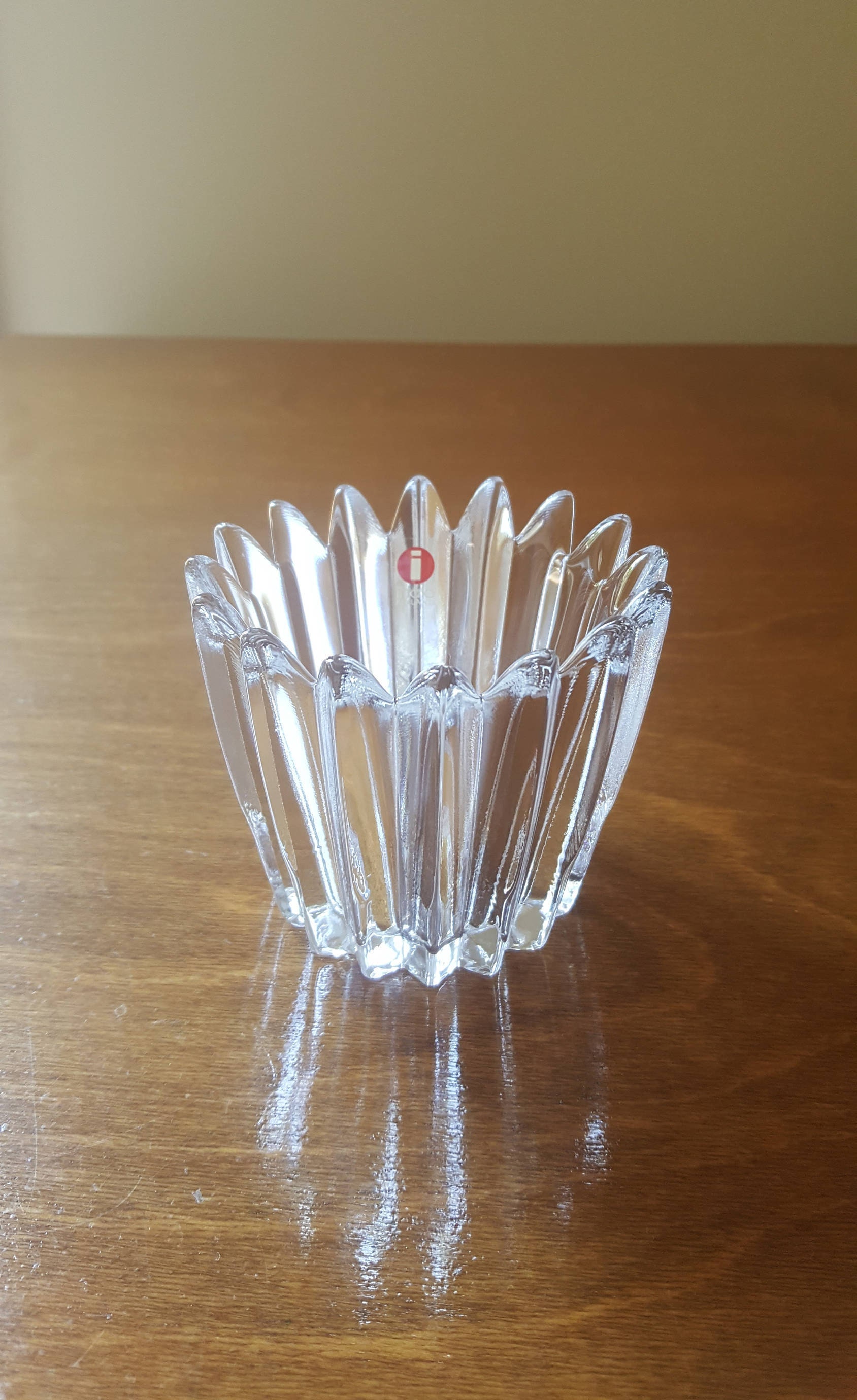 Vintage Iittala art glass candle holder for tea light or Etsy