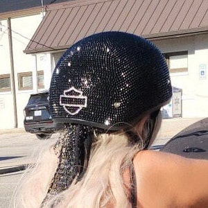 Custom Bling Black with HD bar and shield Light Weight DOT Approved Motorcycle Helmet with Retractable Shield