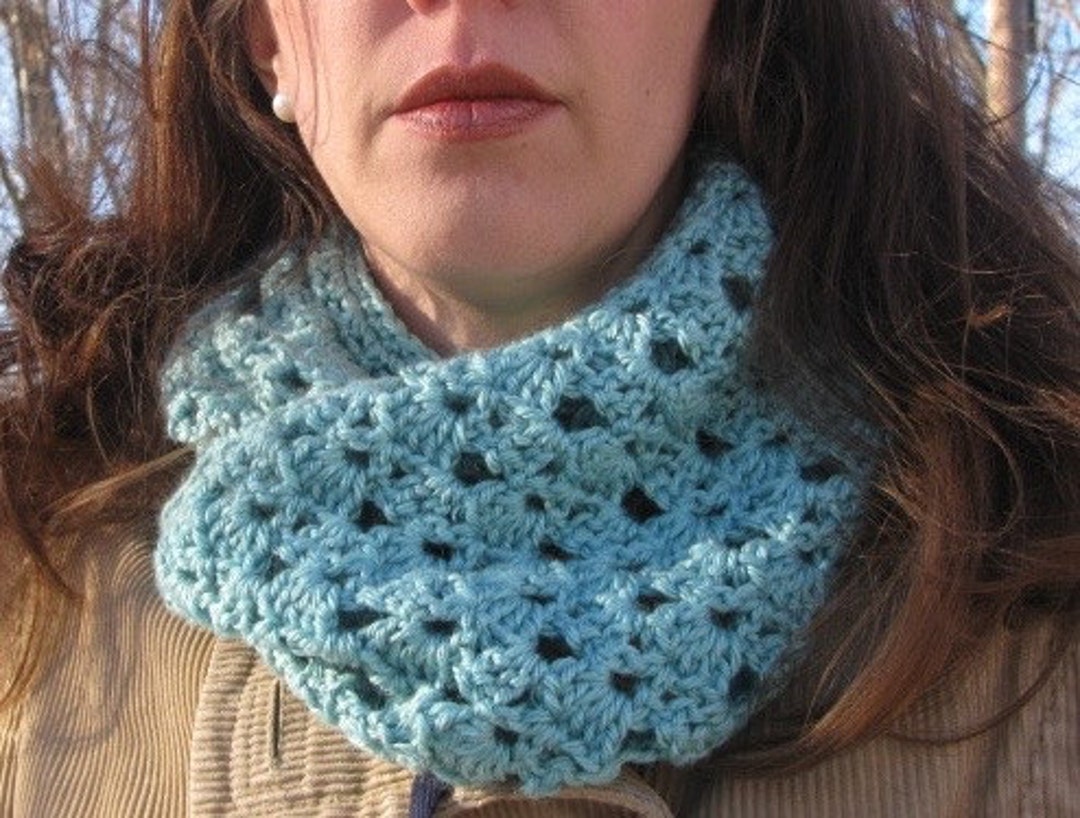 Crochet Pattern - Easy Lacy Infinity Scarf - Etsy