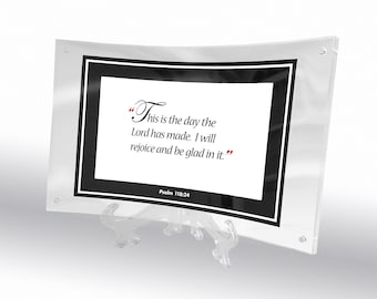 Bible Quotation in Curved Acrylic frame - Psalms
