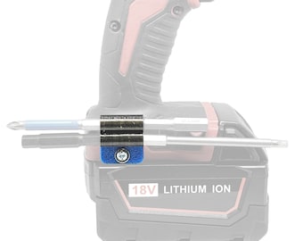 DOBRO Bit Holder for Oversized 1/4" Hex Bits - Bolted to Tools & Carries Up to 4x Bits EACH side for M18 Cordless Tools