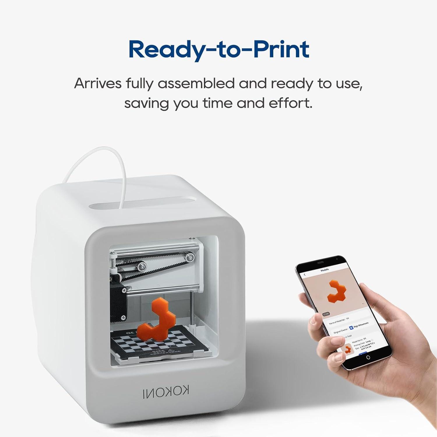 KOKONI Kids Mini 3D Printer Mobile App Controlled Auto Leveling [retail ...