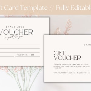 Gift voucher, Template,Luxe Gift Certificate,Editable Gift Card,Instant Download, Gift Voucher, Editable gift card, 8x4, A5