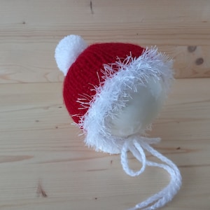 Christmas Newborn Hat Bonnet Newborn Photo Props Christmas Newborn Christmas Outfit Photo Props Newborn Newborn Outfit Christmas