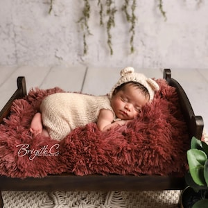 Newborn Romper Set Newborn Hat  Newborn Bear Hat Newborns Photo Props Newborn Girl Boy Romper Newborn Bear Outfit Baby Clothes