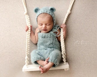 Newborn Romper Newborn Romper Newborn Hat Bear Hat Newborns Photo Props Newborn Girl Romper Newborn Bear Newborn Outfit Baby Clothes
