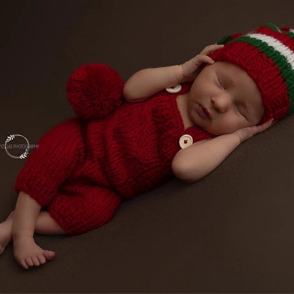 Newborn Set Newborn Hat Elf Hat Baby Newborn Romper Newborn Baby Photo Props Newborn Outfit Baby  Hat