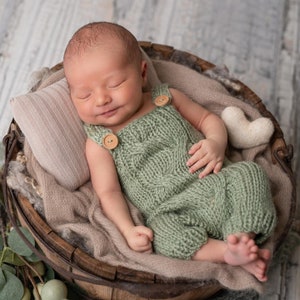 Newborn Romper Set Newborn Romper Newborn Hat Boy Newborn Photo Props Newborn Clothes Newborn Outfit Newborn Overalls Knit Newborn Baby