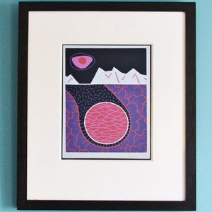 Fire And Ice - original, handprinted linocut print