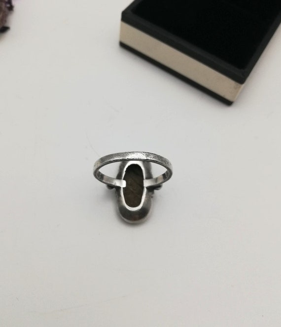 Anello Art Déco in argento Sterling 92F con crisoprasio verde, misura K - Italia