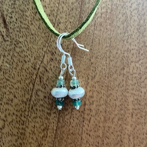 Sterling Silver and Natural Stone Drop Earrings