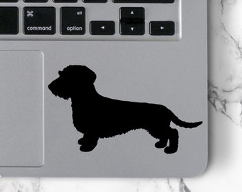 Wire Haired Dachshund Decal Dachshund Silhouette Decal Wired Hair Dachshund Decal Dog Car Window Decal Dog Laptop Decal Teckel Dog Decal