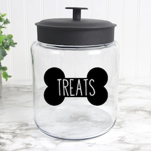 Bone Treat Jar Decal Dog Bone Decal Dog Food Bowl Decal Pet Label Sticker Dog Treat Decal Pet Food Bowl Dog mom gift Dog Bone Treats Sticker