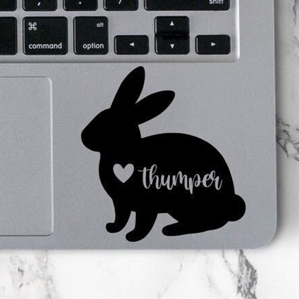 Custom Bunny Name Decal Rabbit Name Decal Pet Name Decal Bunny Mom Gift Pet Name Decal Rabbit Sticker Rabbit With Heart Rabbit Sticker