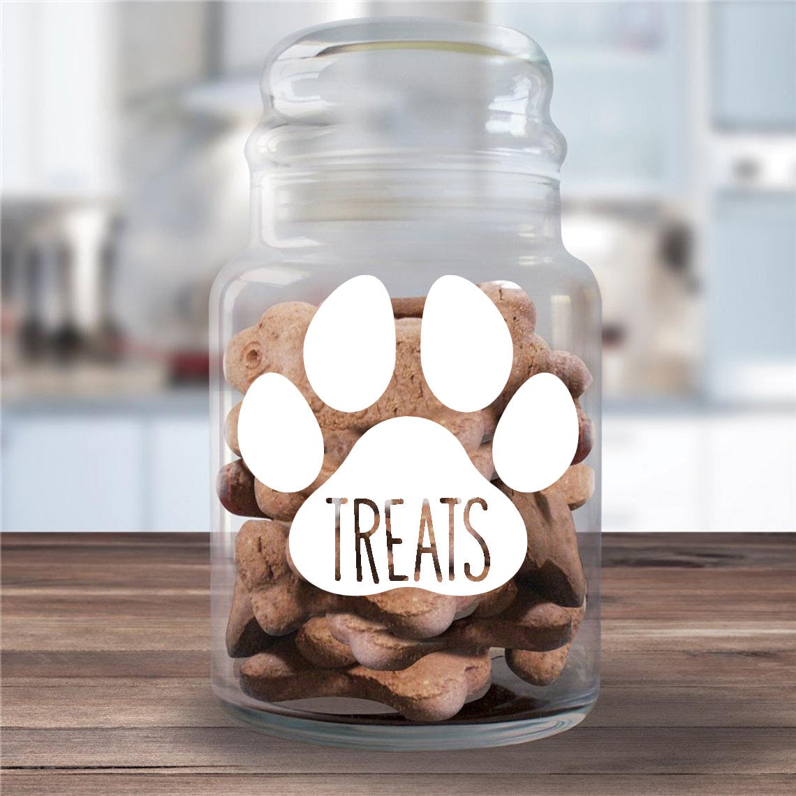 Paw Print Treat Jar Decal Dog Paw Print Decal Dog Pet Label - Etsy