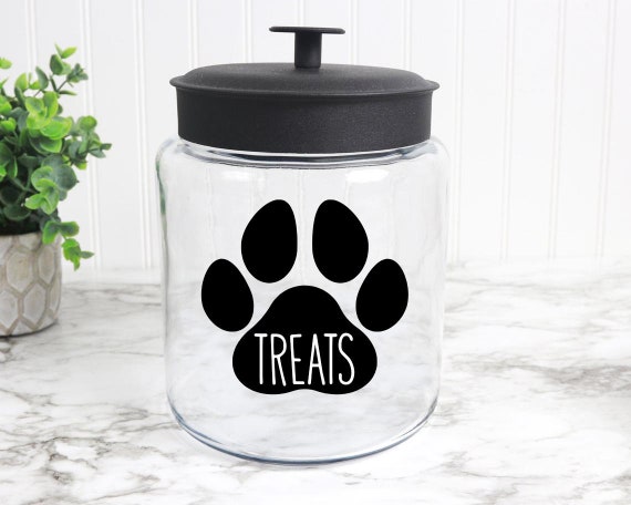 Paw Print Treat Jar Decal Dog Paw Print Decal Dog Pet Label | Etsy