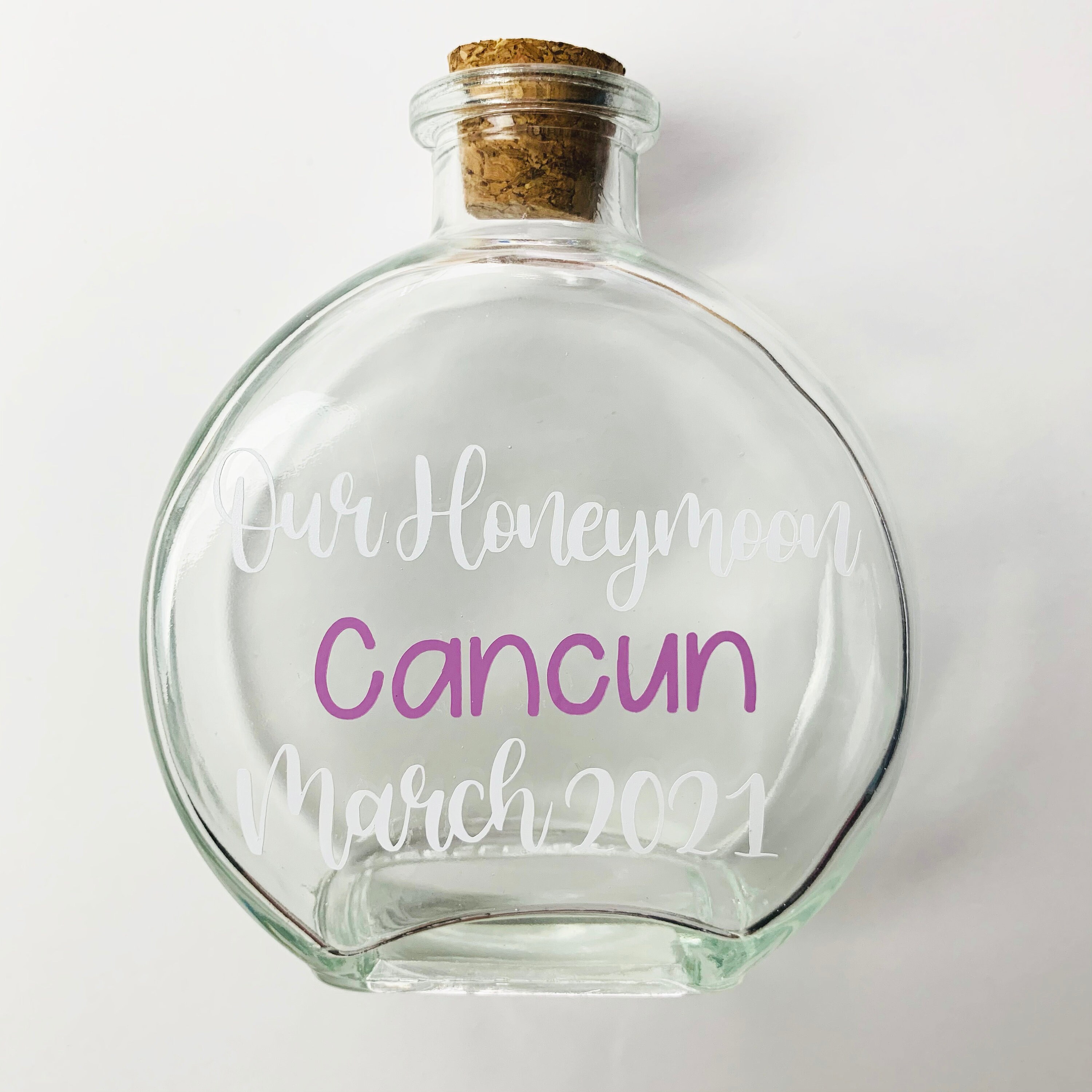 Personalized Honeymoon Sand Bottle Keepsake Sand Bottle Cork Etsy