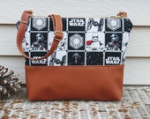 Crossbody Bag, Star Wars Stormtroopers Crossbody Bag, Crossbody with Vegan Leather Trim, Zipper Shoulder Bag, Gift for Her