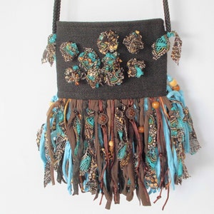 BOHO-Fransentasche / handgefertigte Tasche / Taschenunikat / BOHO-Stil