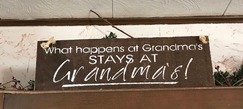 What Happens at Grandmas Stays at Grandmas Sign Grandparents - Etsy