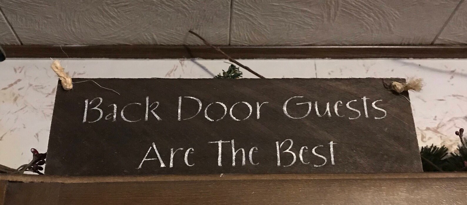 Back Door Guests Are The Best Pallet Wood Sign Dog Lovers Etsy