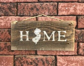 New Jersey Sign - New Jersey Home Sign - State Home Sign - New Jersey Gift - Home Wall Decor - NJ Wall Art - Barn Wood Wall Decor