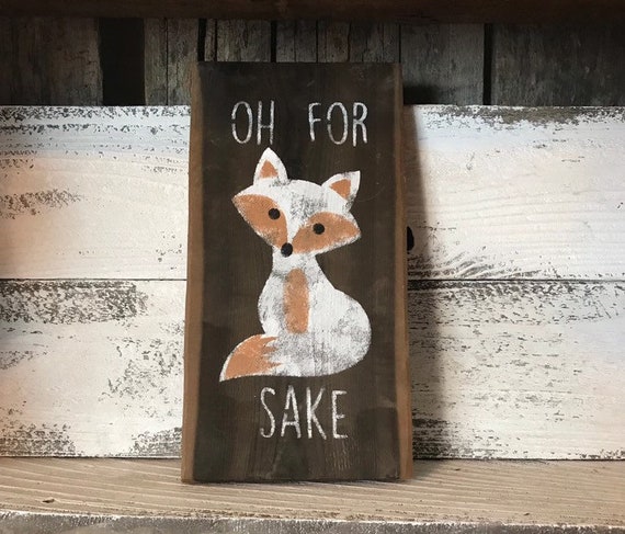 Oh For Fox Sake Brown Text - Sticker