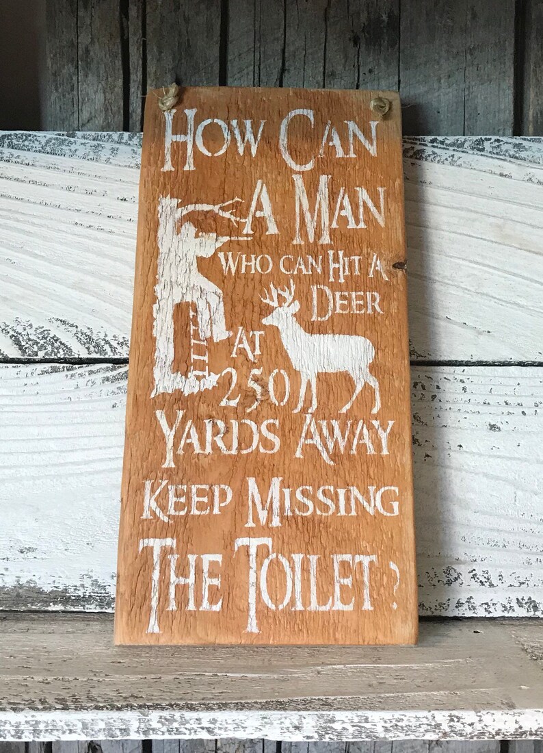 Hunting Bathroom Decor Bathroom Signs Gift For Hunters Etsy