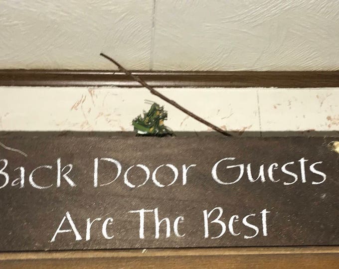 Back Door Guests Are the Best Pallet Wood Sign Dog Lovers Etsy