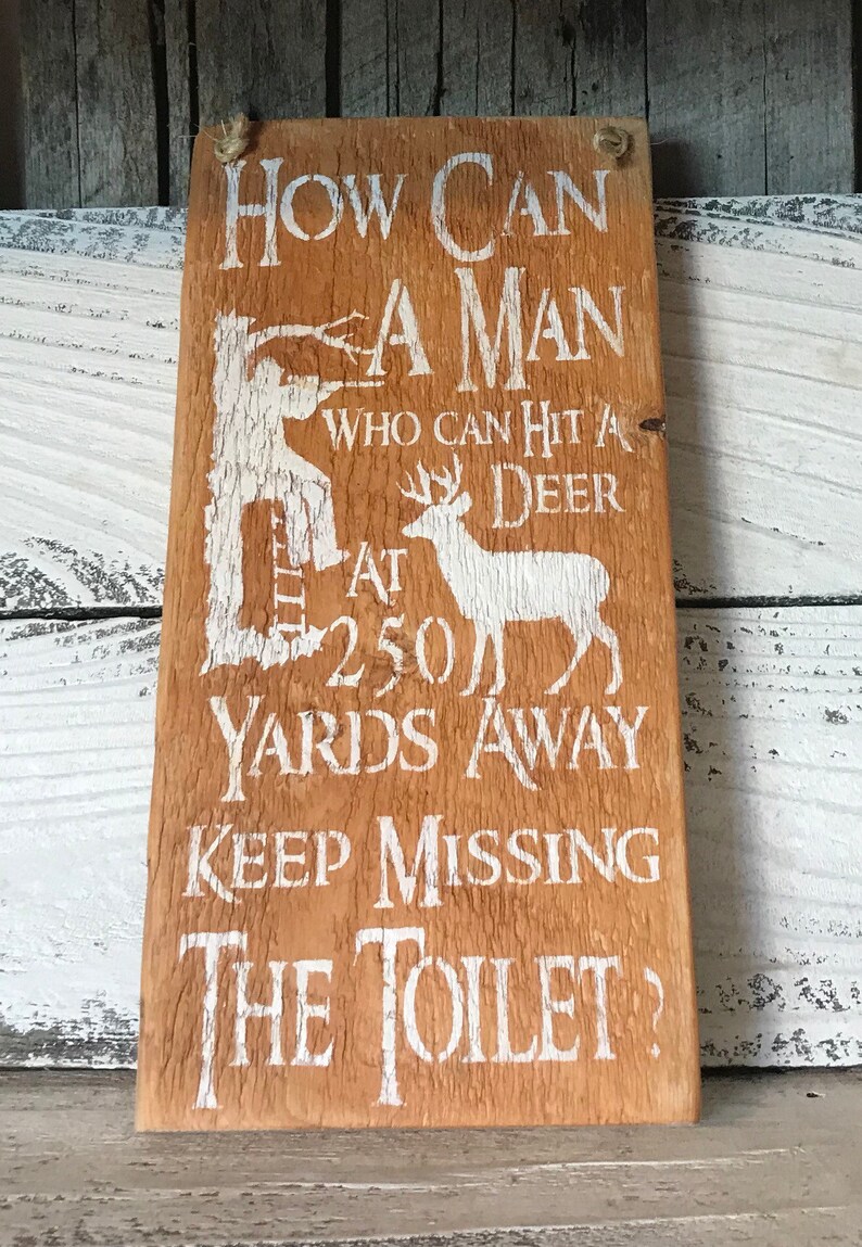 Hunting Bathroom Decor Bathroom Signs Gift For Hunters Etsy