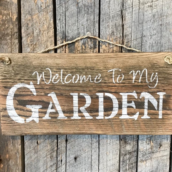 Welcome To My Garden Sign - Garden Decor - Gardening Gift - Garden Wall Art - Home Wall Decor - Housewarming Present - Gift For Mom
