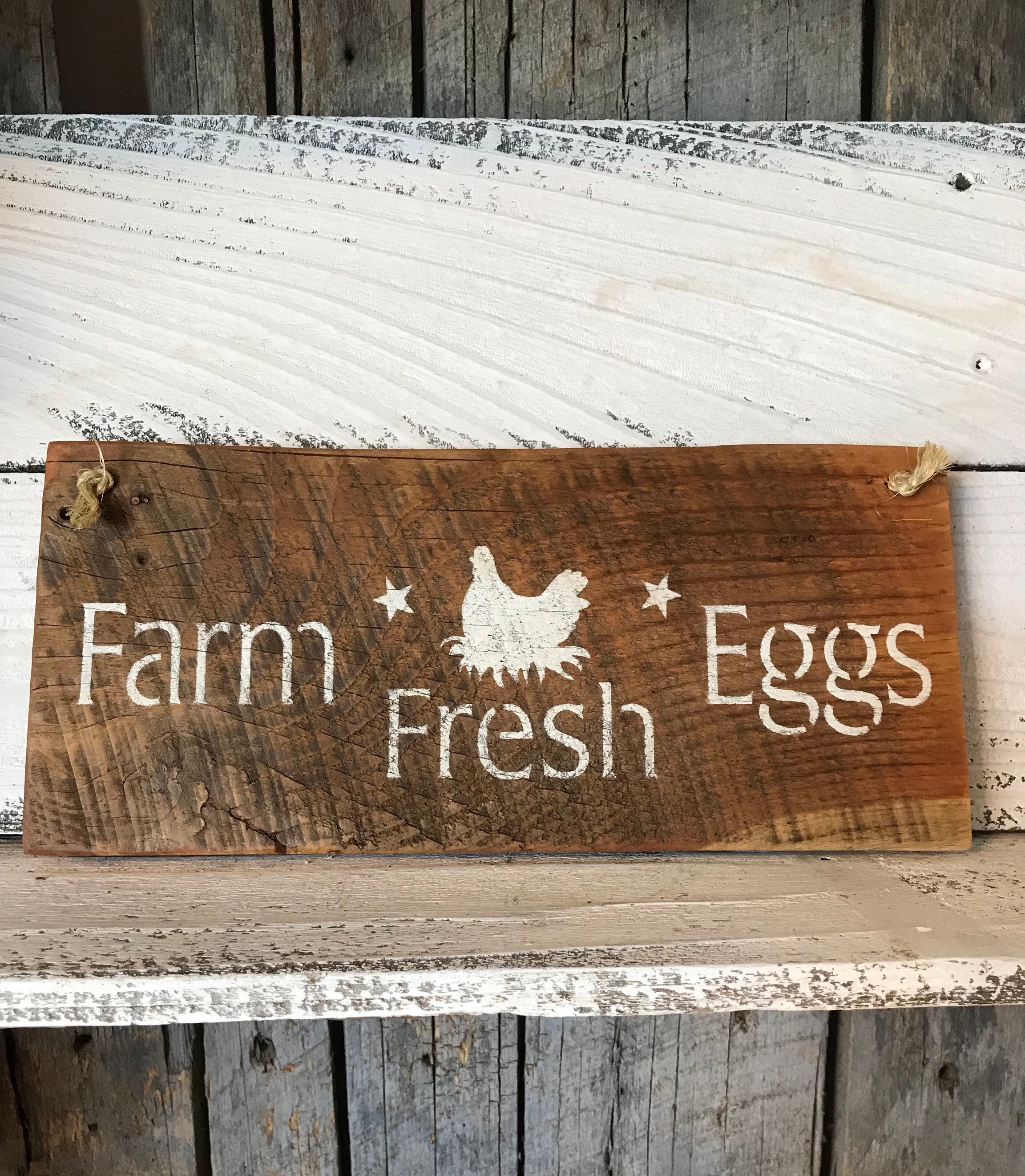 Farm Fresh Eggs Sign Eggs for Sale Sign Chicken Lovers Etsy