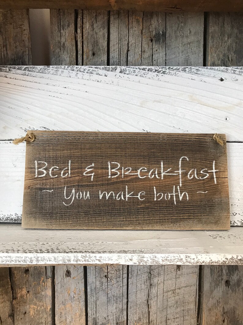 Bed and Breakfast Sign Funny Bedroom Signs Breakfast Bar Etsy