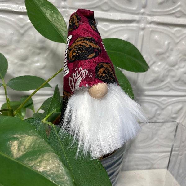 University Of Montana Gnomes - U Of M Gifts - Montana Grizzlies Ornament - Montana Griz Gnome - Good Luck Charm - Gnomes Gifts for Him