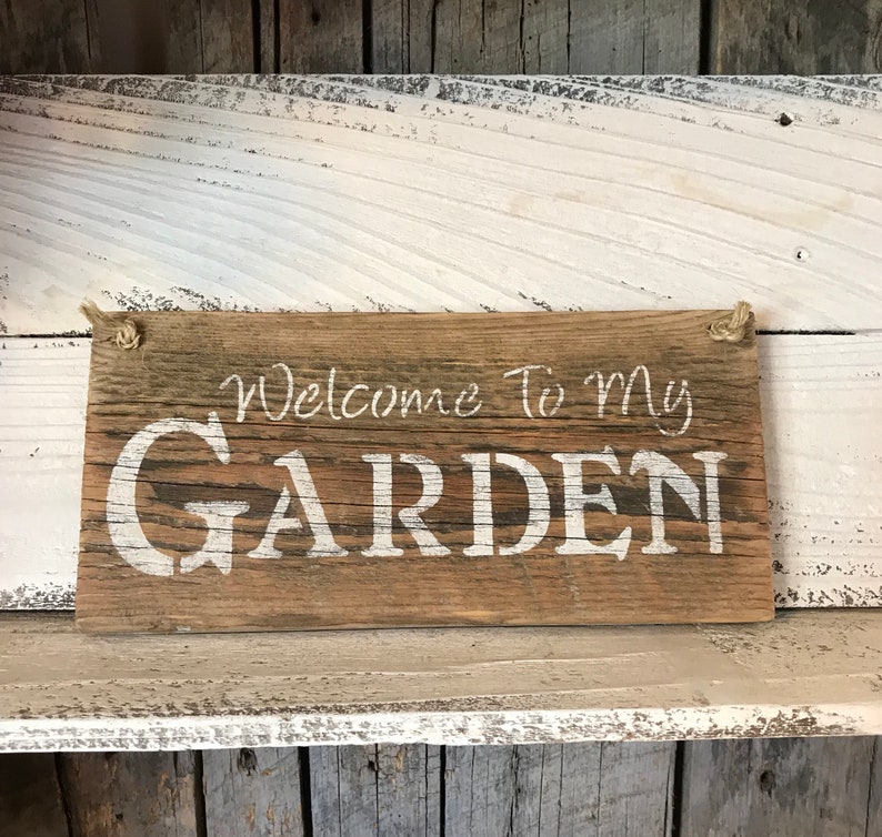 Welcome To My Garden Sign Garden Decor Gardening Gift | Etsy